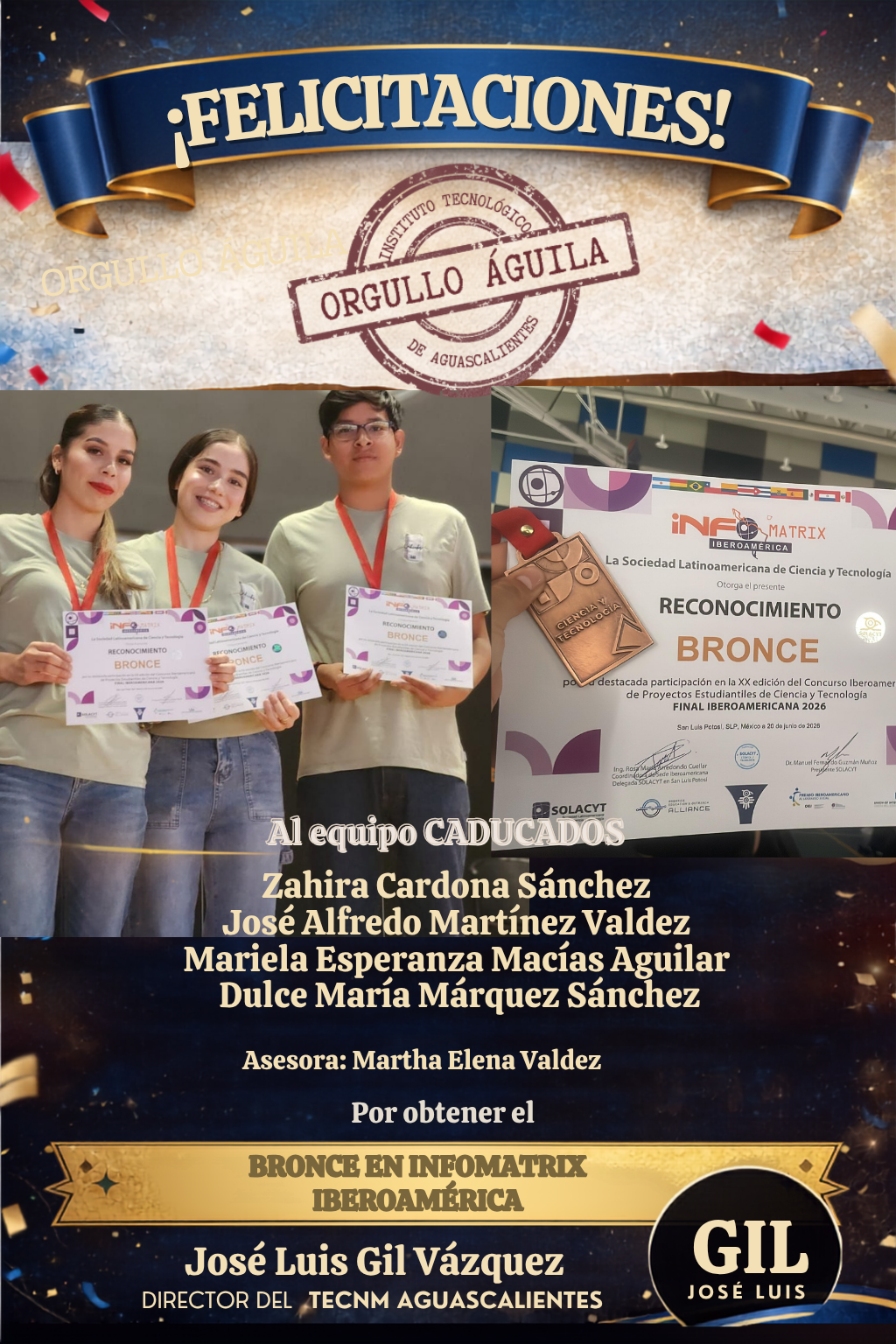 2026, EQUIPO CADUCADOS OBTIENE BRONCE EN INFOMATRIX IBEROAMÉRICA