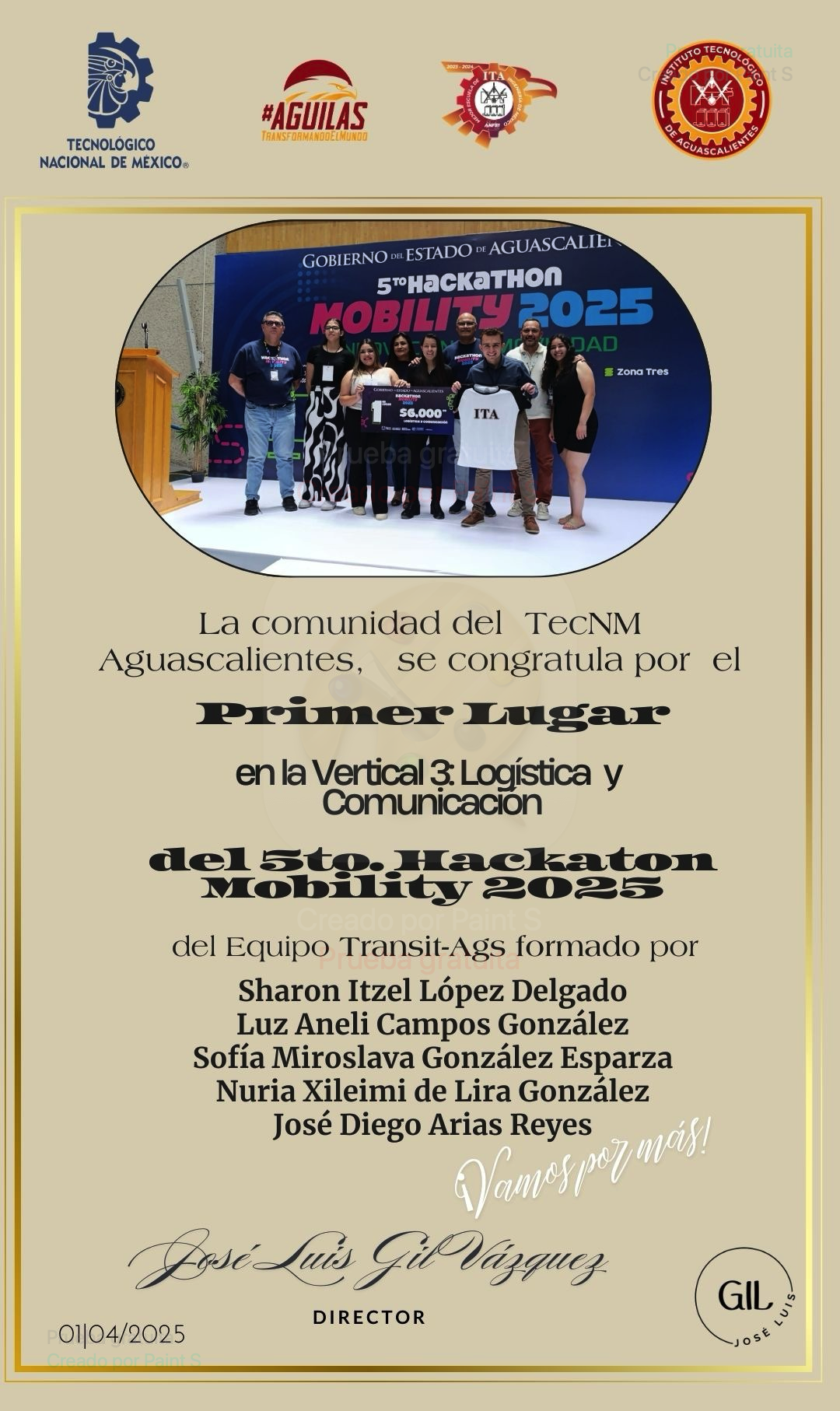 2025, Primer lugar 5to. Hackaton Mobility 2025