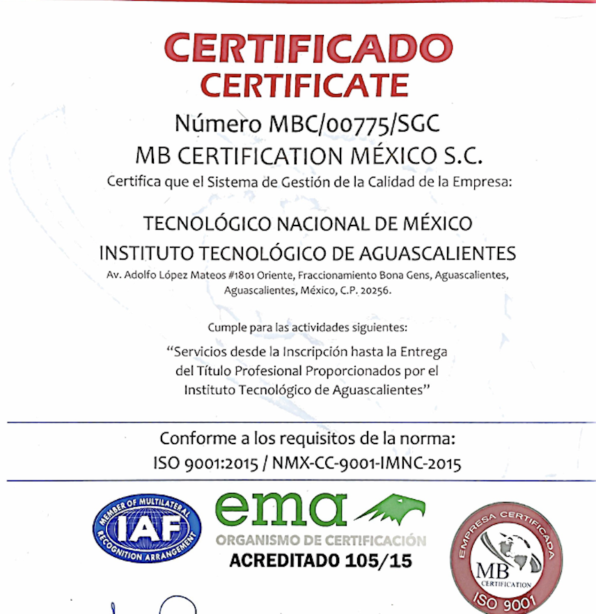 Certificación ISO 9001:2015